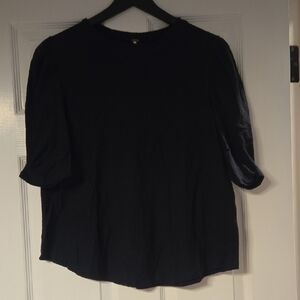 Free People Black Textured Top